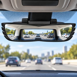 Wide Angle Rearview Mirror for Cars – 160° Panoramic Curved Glass Design for Better Rear Visibility and Reduced Blind Spots