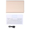 Wireless Keyboard Detachable Durable Computer Accessories with Artificial Leather CoverGold