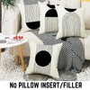 Sagielio Black and White Pillow Covers 18x18 Set of 4,