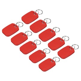 MECCANIXITY IC Card M1 Key Fobs RFID Proximity 13.56MHz Read Only Contactless Smart Token Tag for Entry Access Control System, Red 12 Pack