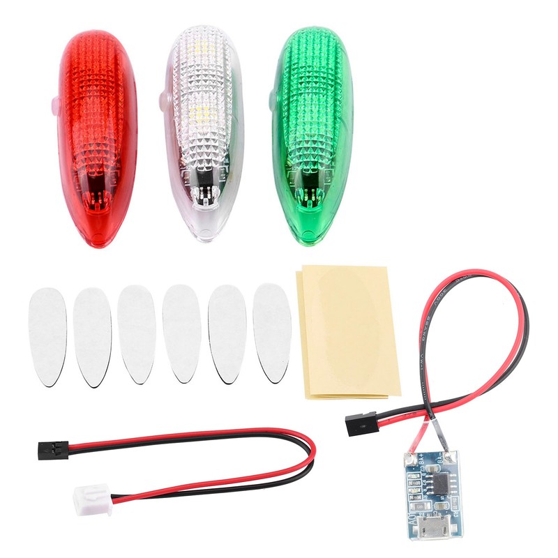 3pcs/set Drone Flash LED Wireless Light for RC Fix Wing