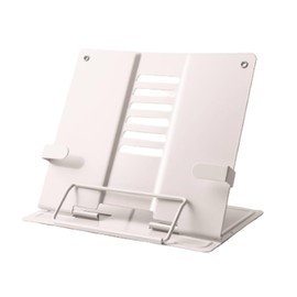 Tropchou Book Stand, For Reading, Studying, Desktop, Reference Book, Work, Music Stand, Smartphone Stand, Foldable, White