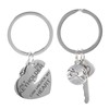 TENDYCOCO Cute Matching Heart Shape Couple Lovers Key Ring Pair