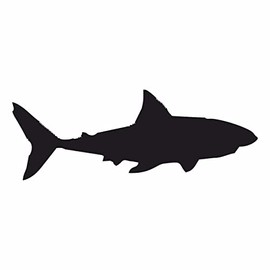 AMA SHOP prespaced shark black color pvc sticker for wall decals car motorcycle helmet camper boat