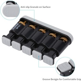 Ejercitador de dedos, entrenador de dedos variable de fuerza de dedo de mano para ejercitador de tensión para piano y guitarra (gris)