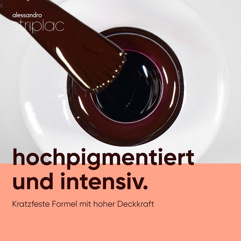 alessandro Striplac UV-Nagellack Rouge Noir - Deckend & Kratzfest bis