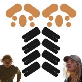 Anyhorse 22PCs Sun-Shield Patches – Cotton UV Strips in 7 Colors for Nose, Face & Body, Peel-and-Stick Outdoor Protection (01 Black)