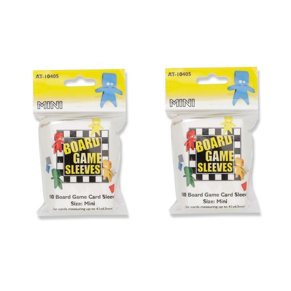 2 Packs Arcane Tinmen Board Game Sleeves 100 ct Mini Size Card Sleeves Individual Pack