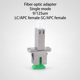 Pack of 2 Fibre Optic Adapter, SC/APC Female to LC/APC Male Singlemode, LC to SC Adapter, for Durable and Fast Fibre Optic Coupling