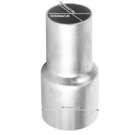 Keenso Universal Exhaust Pipe Adapter Exhaust Pipe Motorcycle Car Connector Stainless Steel 2" to 1.5" for and
