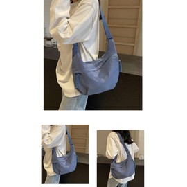 DWDC Crossbody Bag,Women's shoulder bags Large capacity nylon Crescent waterproof hobo bags with adjustable shoulder straps, suitable for women's work and leisure shopping and travel