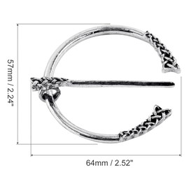 Vintage Brooch Cape Pin Penannular Brooch Cape Buckle Scarf Pin Shawl Pin Cardigan Brooch Buckle for Women Clothes Accessory