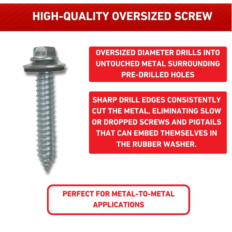 EAGLE 1 Metal Roofing Screws: #17 Metal Building Screws (250-Count),Oversized