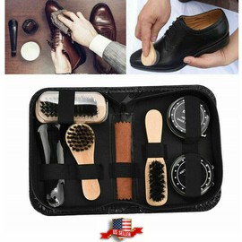 Unbranded Cleaning Brush Shine Care Kit Polish Brush Set Kit Shoes Care Shoe Cleaning Boot