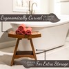 Purteak Teak Shower Bench, 450 Pound Capacity Shower Stool, Water