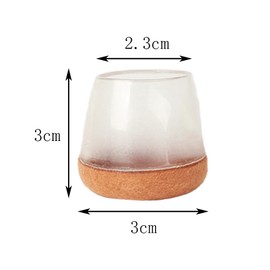 TRKETK 16 Pcs Rubber Chair Cover Leg Floor Protectors, Rubber Furniture Leg Caps with Thickened Felt Round Translucent Chair Leg Floor Protectors for Protecting Floors Furniture(Fit:20-26mm)