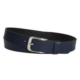 Vascavi Leather Belt, Genuine Leather Belt for Men and Women, Can Be Shortened, Made in Germany, 3 cm Wide, darkblue