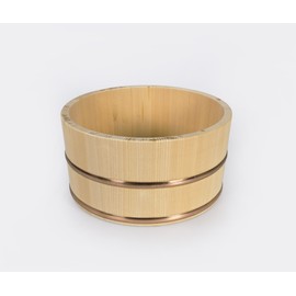 Wooden Japanese Bath Bucket - Onsen Style Shower Caddy for Your Bath-time Essentials, Made with Water-Resistant Hinoki Cypress Wood