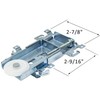 Easy Fix Hardware Steel-Framed Mirror Bottom Closet Door Roller Assembly