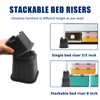 MYMULIKE Bed Risers 8 Inch, Elevation in Height 3, 5,