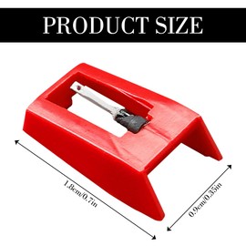 GLADFRESIT Record Player Needles 2PCS Turntable Compact Durable Replacement Stylus Needle for Vintage record player Red