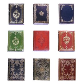 MenYiYDS 9 PCS MINIATURE BOOKS, DOLL HOUSE ACCESSORIES 1:12 MINIATURE BOOKS WRITING DOLL HOUSE BOOKS FOR HOME, BEDROOM, LIBRARY