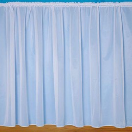 John Aird Denise - Plain White Net Curtain With Weighted Base - Width Sold By The Metre Drop: 42" (107cm)