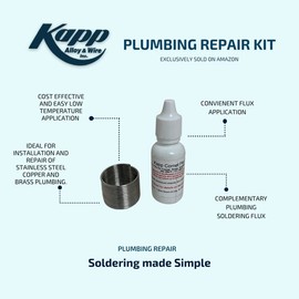 Lead-Free Plumbing Repair Solder Kit 1/16" tin-silver