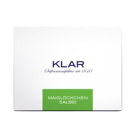 Klar Seifen Nourishing Soap Lily of the Valley & Sage 135 g, Palm Oil Free, Suitable for Sensitive to Dry Skin, Soap 11002