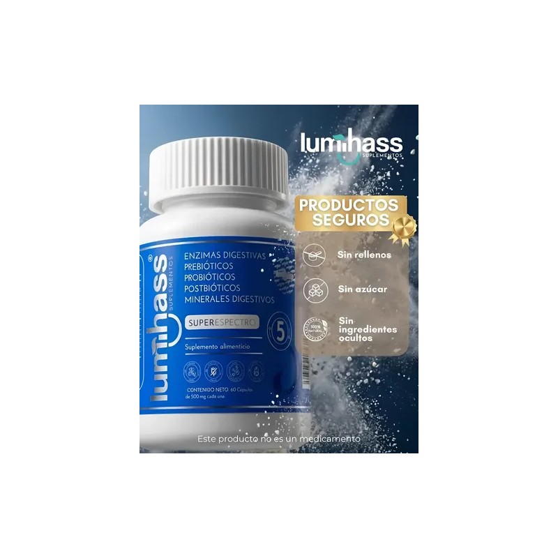 Probióticos Enzimas Digestivas Pre-postbioticos Y Minerales Digest 5 En 1