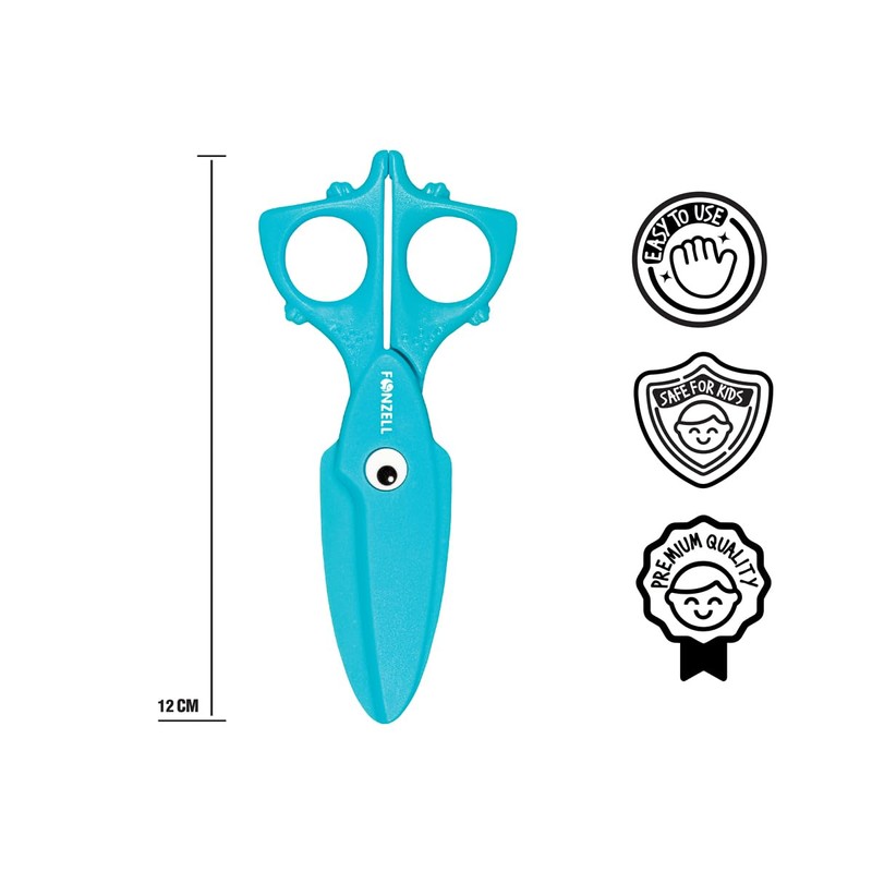 Fonzell Kids Safety Scissors - Squid Design
