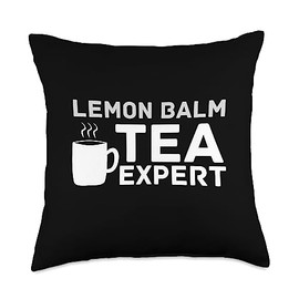 Tea Expert Lemon Balm Tea Lover Throw Pillow