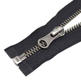ByaHoGa Pack of 2 75 cm #5 Zip Metal Zip Separable Zip for Jackets Sewing Coats (Antique Silver)