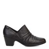 Clarks Collection Women's Emily 2 Cove Pump, Black Leather, 6
