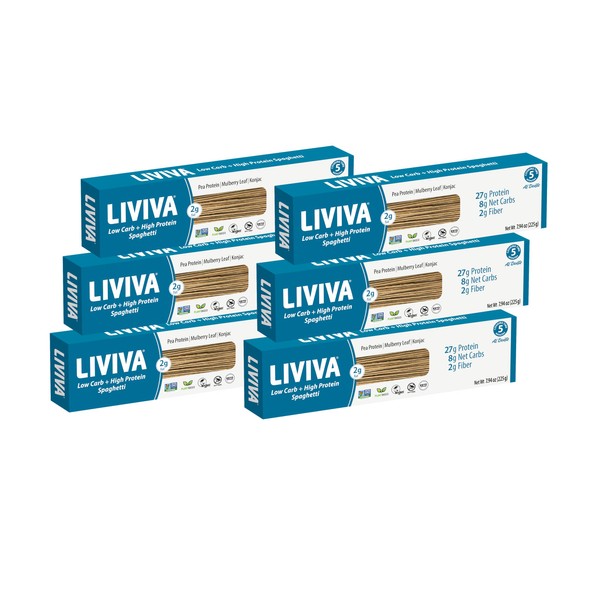 LIVIVA Low Carb High Protein KETO Spaghetti Pasta (Case of