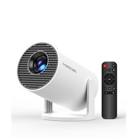 Magcubic HY300PRO Mini Projector with WiFi and Bluetooth, 4K Support 200ANSl Smart Portable Projector, AutoKeystone, 180° Rotation, Home Video Proyector for Home, Bedroom, Outdoor Android 14