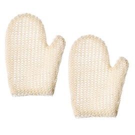Healeved Exfoliating Gloves Bath Mitts 2 Pack Honeycomb Scrubber Rich Foaming Comfortable Bathing Gloves