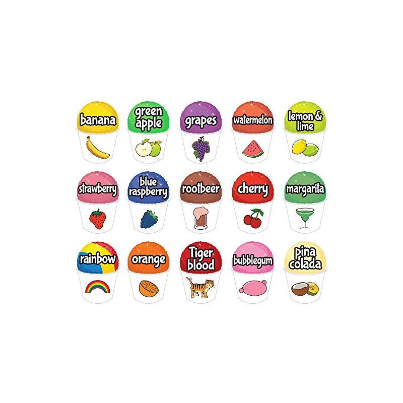 15 SNOWCONE Set 16" Concession Decal Sign cart Trailer Stand