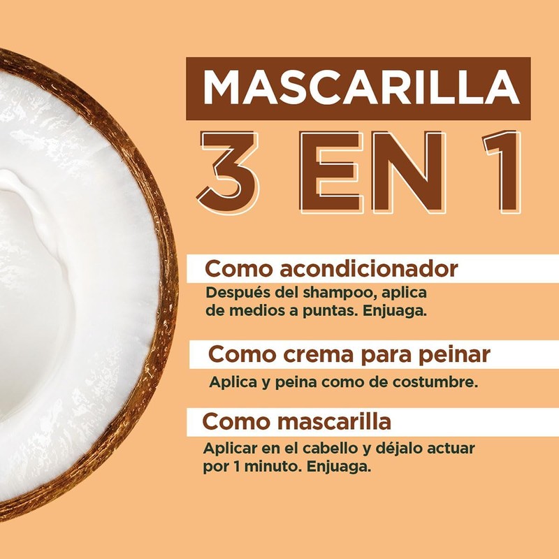 Garnier Fructis Hair Food Coco Mascarilla Reparadora Cabello Dañado 350