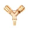 Compressed Air Distributor Double with Couplings Brass Coupling Plug, ZITFRI