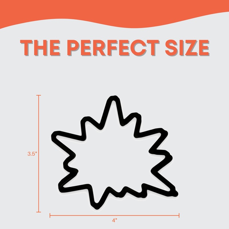 Comic Book Pow Cookie Cutter with Easy to Push Design