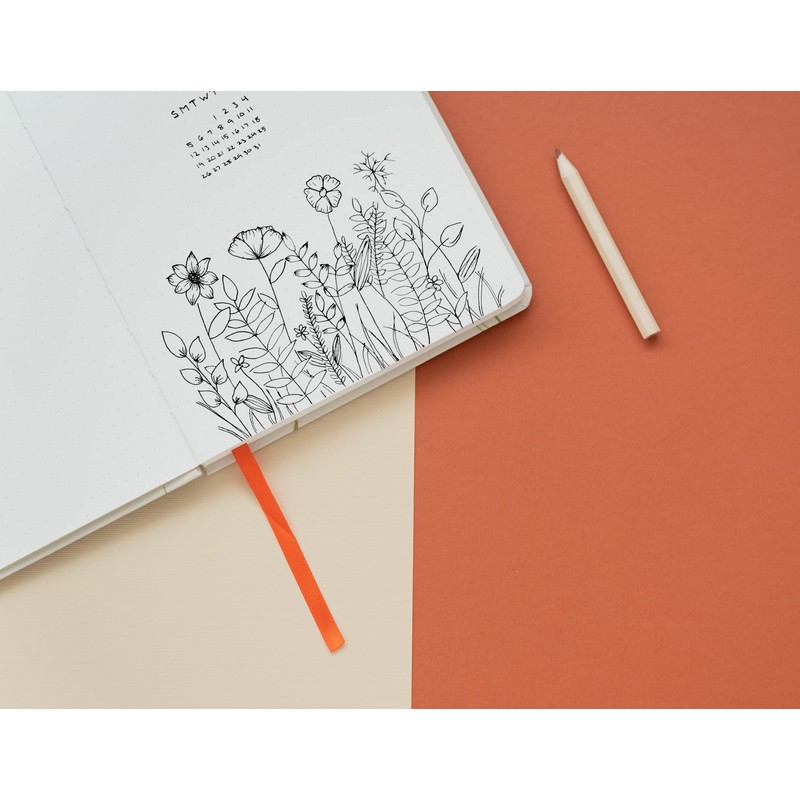 Kokonote Botanical Flowers A5 Notebook - Bullet Journal - Notebooks