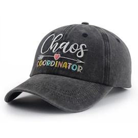 Chaos Coordinator Gifts for Women, Thank You Gifts Hat, Adjustable Embroidered Washed Cotton Boss Lady Baseball Cap, Birthday Christmas Appreciation Gift for Coworkers Office Manager Teachers Nurse