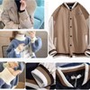 1pc Grey Ribbing Fabric Polyester Elastic Ribbed Cuffs White Stripes