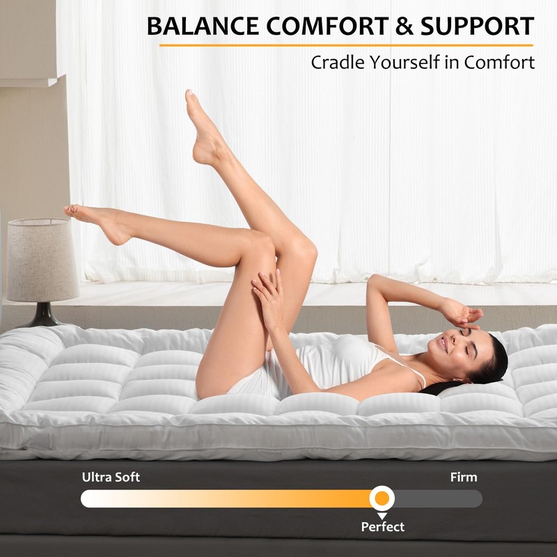 Extra Thick Fitted Mattress Topper - California King Size |