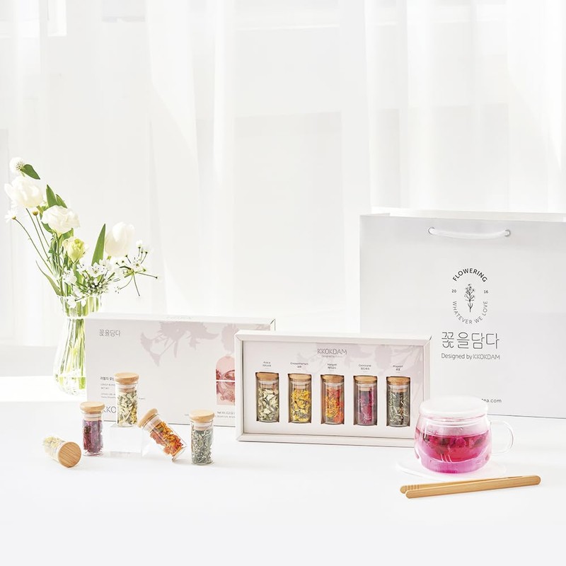 KKOKDAM Lovely Tea Gift Set – Premium Blooming Flower Tea