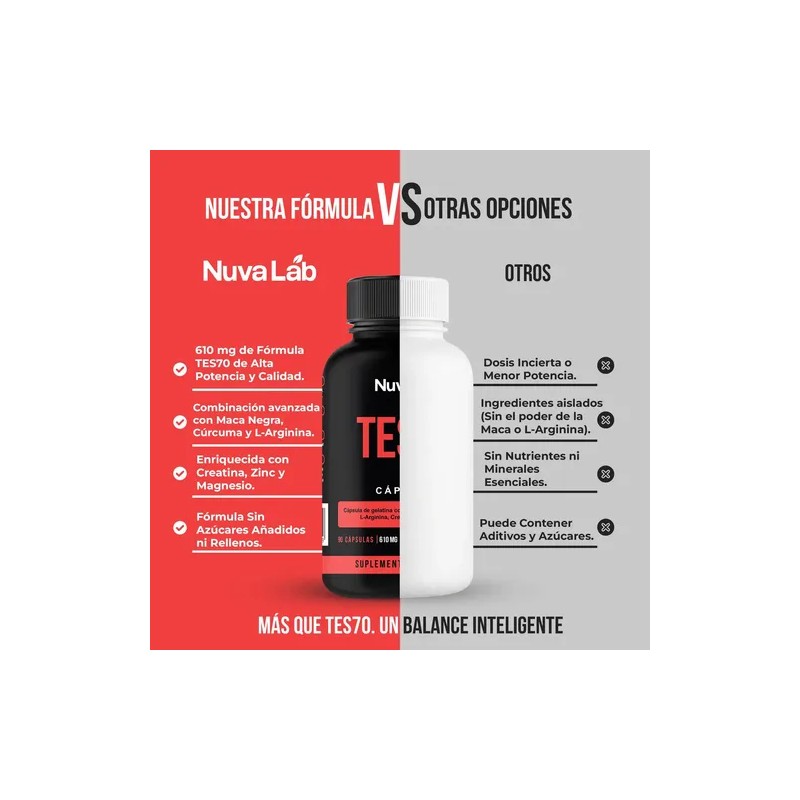 Vitaminas Para Testosterona Tes70 Para Hombres 90 Capsulas Sin Sabor