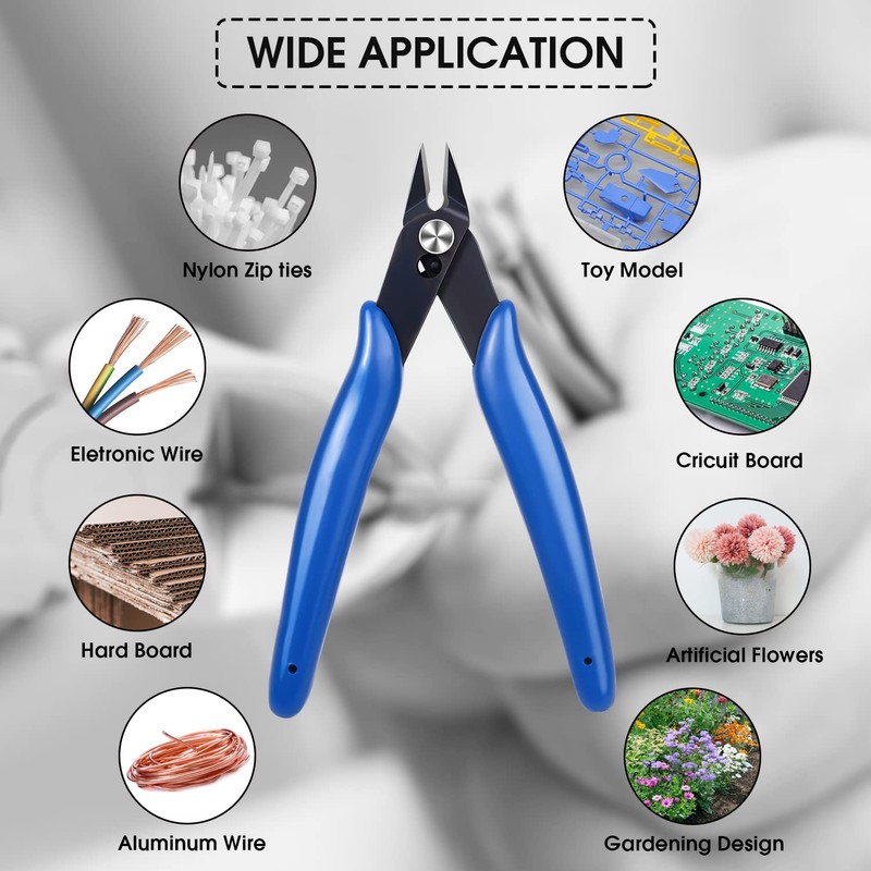 Wire Flush Cutters, Duogalia 5 Pack Zip Tie Cutters for