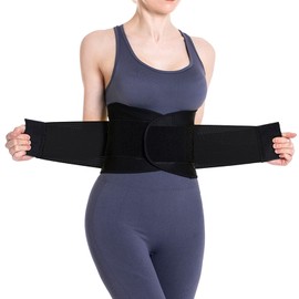 Yesimola Slimming Corset, Women's Tummy Control Sweat Belt, Caesarean Section Belly Strap, Adjustable Waist Cincher, Slimming Waist Trainer, Waist Shaper, Abdominal Belt for Men and Women, black