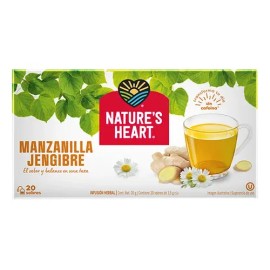 Té Manzanilla Jengibre Nature's Heart 6 Cajas 35 Gr 20 Sobre